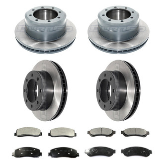 DuraGo® - Electrophoretic Coated Plain Front and Rear Brake Kit with Ceramic Pads