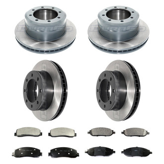DuraGo® - Electrophoretic Coated Plain Front and Rear Brake Kit with Ceramic Pads