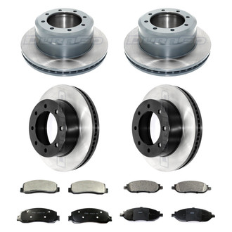 DuraGo® - Electrophoretic Coated Plain Front and Rear Brake Kit with Ceramic Pads