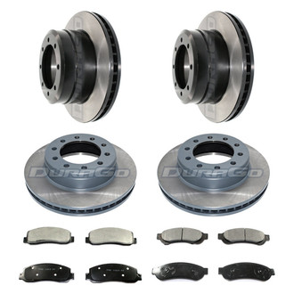 DuraGo® - Electrophoretic Coated Plain Front and Rear Brake Kit with Ceramic Pads