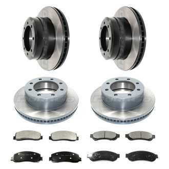 DuraGo® - Electrophoretic Coated Plain Front and Rear Brake Kit with Ceramic Pads