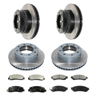 DuraGo® - Electrophoretic Coated Plain Front and Rear Brake Kit with Ceramic Pads