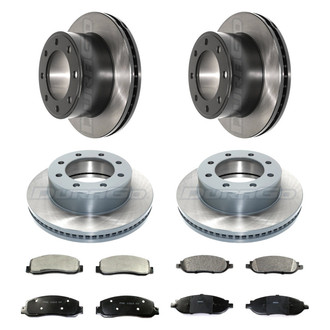 DuraGo® - Electrophoretic Coated Plain Front and Rear Brake Kit with Ceramic Pads