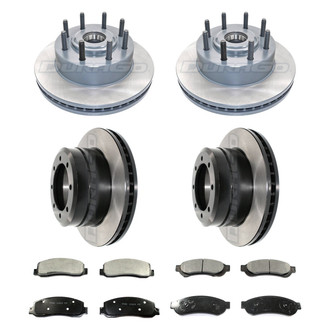 DuraGo® - Electrophoretic Coated Plain Front and Rear Brake Kit with Ceramic Pads