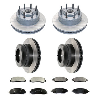 DuraGo® - Electrophoretic Coated Plain Front and Rear Brake Kit with Ceramic Pads