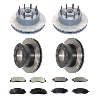 DuraGo® - Electrophoretic Coated Plain Front and Rear Brake Kit with Ceramic Pads