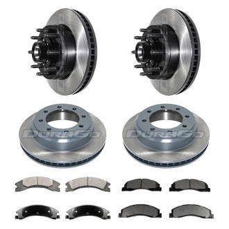 DuraGo® - Electrophoretic Coated Plain Front and Rear Brake Kit with Ceramic Pads