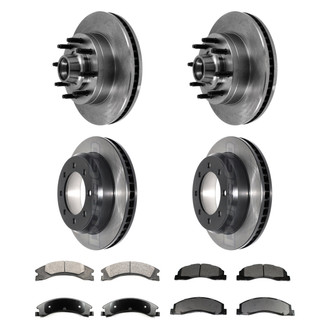 DuraGo® - Electrophoretic Coated Plain Front and Rear Brake Kit with Ceramic Pads