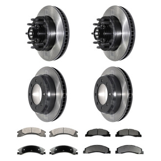 DuraGo® - Electrophoretic Coated Plain Front and Rear Brake Kit with Ceramic Pads
