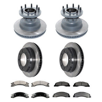DuraGo® - Electrophoretic Coated Plain Front and Rear Brake Kit with Ceramic Pads