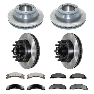 DuraGo® - Electrophoretic Coated Plain Front and Rear Brake Kit with Ceramic Pads