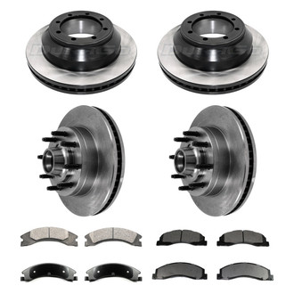 DuraGo® - Electrophoretic Coated Plain Front and Rear Brake Kit with Ceramic Pads