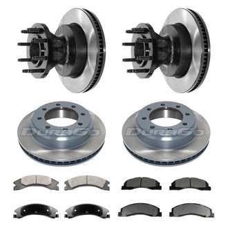 DuraGo® - Electrophoretic Coated Plain Front and Rear Brake Kit with Ceramic Pads