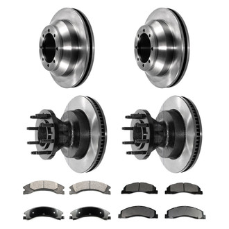 DuraGo® - Electrophoretic Coated Plain Front and Rear Brake Kit with Ceramic Pads