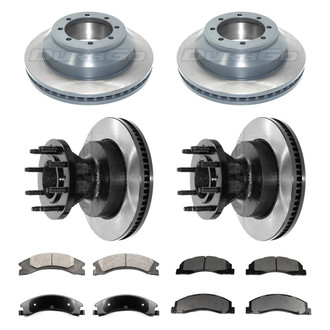 DuraGo® - Electrophoretic Coated Plain Front and Rear Brake Kit with Ceramic Pads