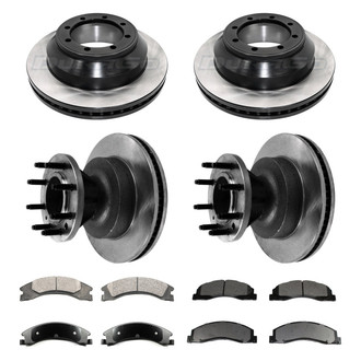 DuraGo® - Electrophoretic Coated Plain Front and Rear Brake Kit with Ceramic Pads