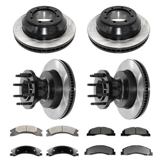 DuraGo® - Electrophoretic Coated Plain Front and Rear Brake Kit with Ceramic Pads