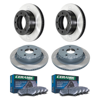 DuraGo® - Electrophoretic Coated Plain Front and Rear Brake Kit with Ceramic Pads
