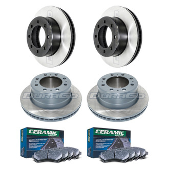DuraGo® - Electrophoretic Coated Plain Front and Rear Brake Kit with Ceramic Pads
