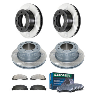 DuraGo® - Electrophoretic Coated Plain Front and Rear Brake Kit with Ceramic Pads