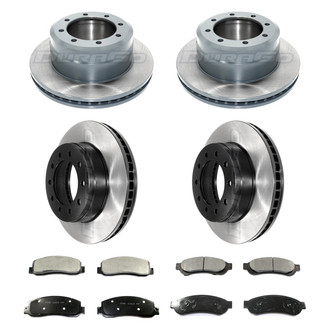 DuraGo® - Electrophoretic Coated Plain Front and Rear Brake Kit with Ceramic Pads