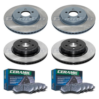 DuraGo® - Municipal Series Plain Front and Rear Brake Kit with Ceramic Pads