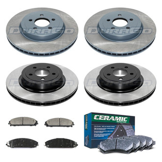 DuraGo® - Municipal Series Plain Front and Rear Brake Kit with Ceramic Pads
