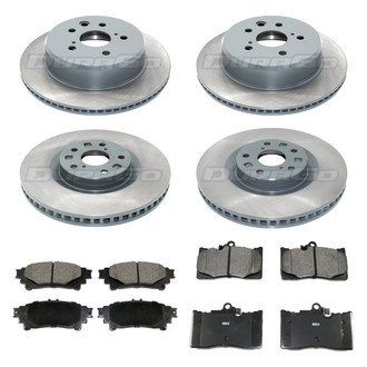 DuraGo® - 1-Piece Plain Brake Kit with Ceramic Brake Pads