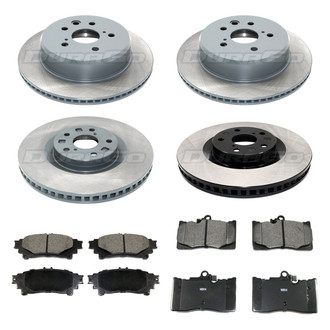 DuraGo® - Plain Front and Rear Brake Kit with Ceramic Pads