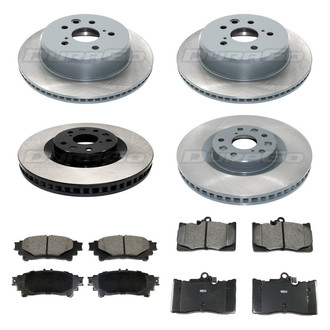 DuraGo® - Plain Front and Rear Brake Kit with Ceramic Pads