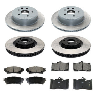 DuraGo® - Plain Front and Rear Brake Kit with Ceramic Pads