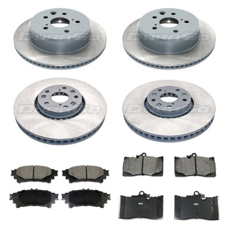 DuraGo® - Plain Front and Rear Brake Kit with Ceramic Pads