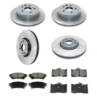 DuraGo® - Plain Front and Rear Brake Kit with Ceramic Pads