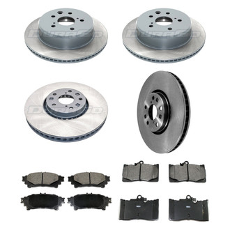 DuraGo® - Plain Front and Rear Brake Kit with Ceramic Pads