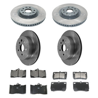 DuraGo® - Plain Front and Rear Brake Kit with Ceramic Pads