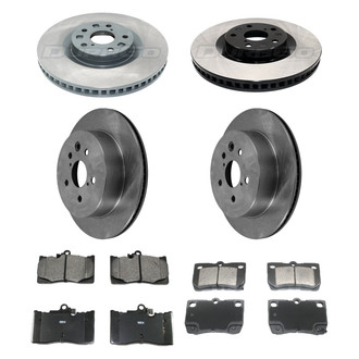DuraGo® - Plain Front and Rear Brake Kit with Ceramic Pads
