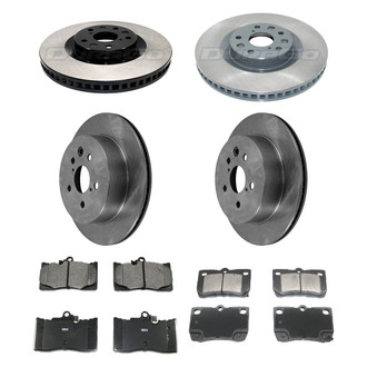 DuraGo® - Plain Front and Rear Brake Kit with Ceramic Pads
