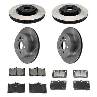 DuraGo® - Plain Front and Rear Brake Kit with Ceramic Pads