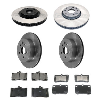 DuraGo® - Plain Front and Rear Brake Kit with Ceramic Pads