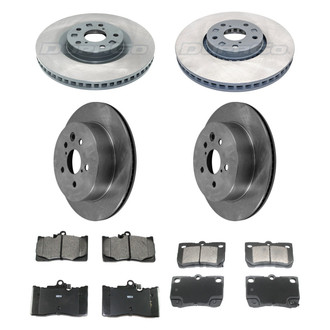 DuraGo® - Plain Front and Rear Brake Kit with Ceramic Pads