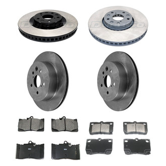 DuraGo® - Plain Front and Rear Brake Kit with Ceramic Pads