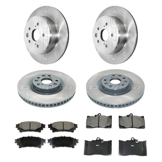 DuraGo® - Plain Front and Rear Brake Kit with Ceramic Pads