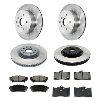 DuraGo® - Plain Front and Rear Brake Kit with Ceramic Pads