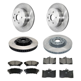 DuraGo® - Plain Front and Rear Brake Kit with Ceramic Pads