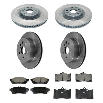 DuraGo® - Plain Front and Rear Brake Kit with Ceramic Pads