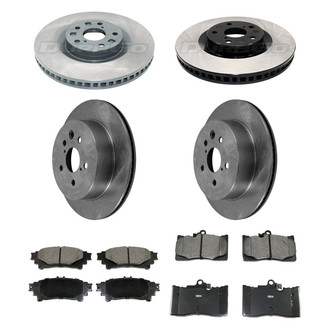 DuraGo® - Plain Front and Rear Brake Kit with Ceramic Pads