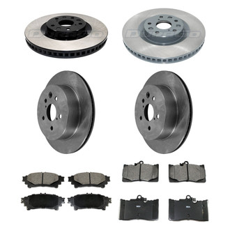 DuraGo® - Plain Front and Rear Brake Kit with Ceramic Pads