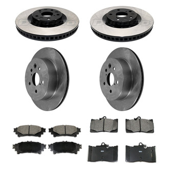 DuraGo® - Plain Front and Rear Brake Kit with Ceramic Pads