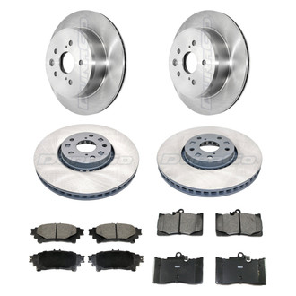 DuraGo® - Plain Front and Rear Brake Kit with Ceramic Pads