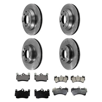 DuraGo® - Premium 1-Piece Plain Brake Kit with Semi-Metallic Brake Pads